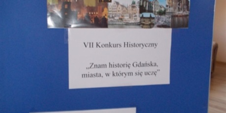 Powiększ grafikę: VII Konkurs Historyczny „Znam historię Gdańska, miasta, w którym się uczę"