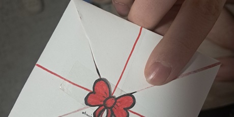 Powiększ grafikę: Karta walentynkowa otrzymana przez naszego wychowanka