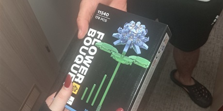 Powiększ grafikę: Na zdjęciu zestawy kreatywne – kwiatki w stylu „lego”.