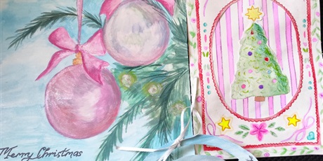 Powiększ grafikę: Kartki świąteczne wykonane przez wychowanków 